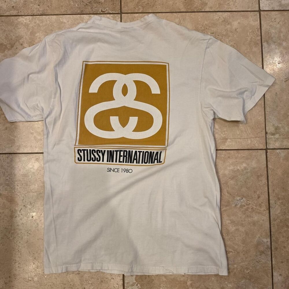 Y2k Stussy International White Tee